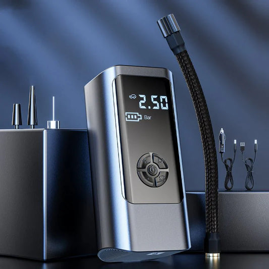 Portable Wireless Electric Car Air Pump – Compact & Efficient Inflation