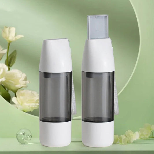 Portable 2-in-1 Dog Water & Food Bottle – 350ml Travel Pet Feeder
